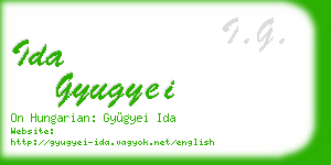 ida gyugyei business card